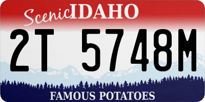 ID license plate 2T5748M