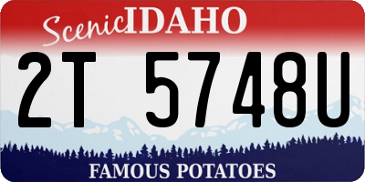 ID license plate 2T5748U