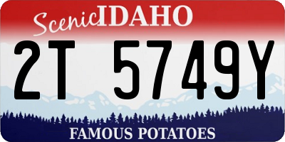 ID license plate 2T5749Y