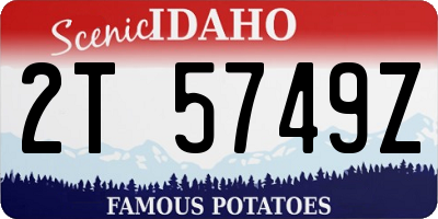 ID license plate 2T5749Z