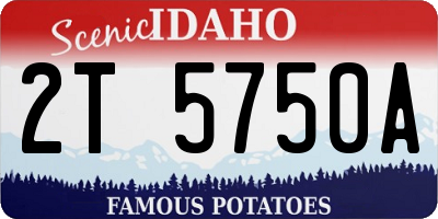 ID license plate 2T5750A