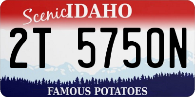 ID license plate 2T5750N
