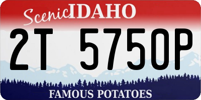 ID license plate 2T5750P