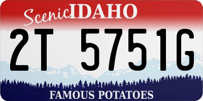 ID license plate 2T5751G