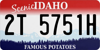 ID license plate 2T5751H