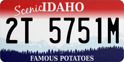 ID license plate 2T5751M