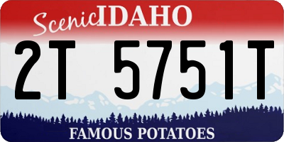 ID license plate 2T5751T