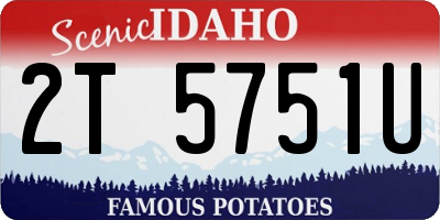 ID license plate 2T5751U
