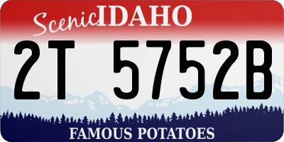 ID license plate 2T5752B