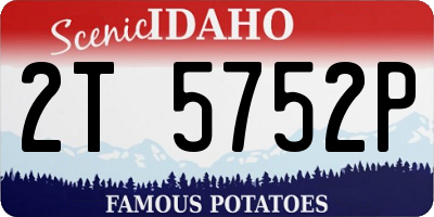 ID license plate 2T5752P