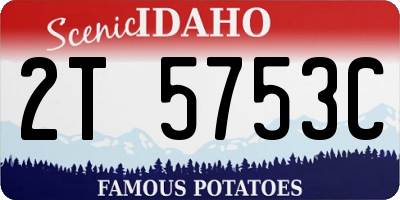 ID license plate 2T5753C