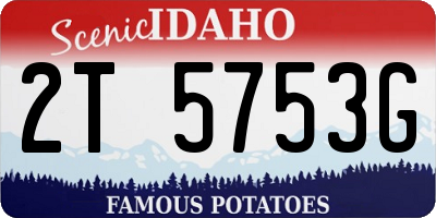 ID license plate 2T5753G