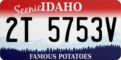 ID license plate 2T5753V