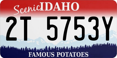 ID license plate 2T5753Y