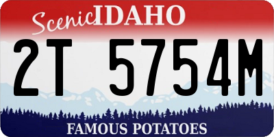 ID license plate 2T5754M