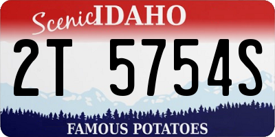ID license plate 2T5754S