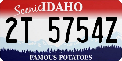 ID license plate 2T5754Z