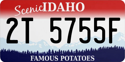 ID license plate 2T5755F