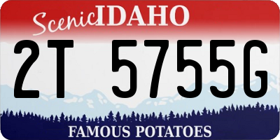 ID license plate 2T5755G