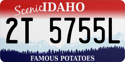 ID license plate 2T5755L
