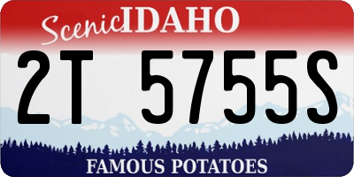 ID license plate 2T5755S