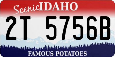 ID license plate 2T5756B