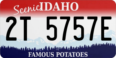 ID license plate 2T5757E