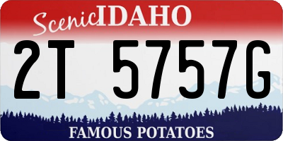 ID license plate 2T5757G