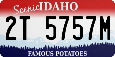 ID license plate 2T5757M