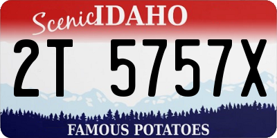 ID license plate 2T5757X
