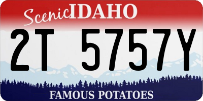 ID license plate 2T5757Y