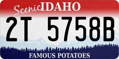 ID license plate 2T5758B