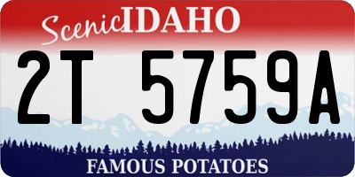 ID license plate 2T5759A