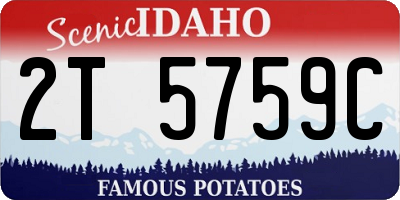 ID license plate 2T5759C