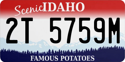 ID license plate 2T5759M