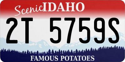 ID license plate 2T5759S