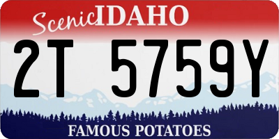ID license plate 2T5759Y