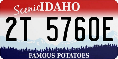 ID license plate 2T5760E