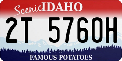 ID license plate 2T5760H