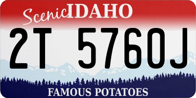 ID license plate 2T5760J