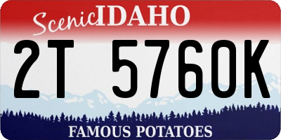 ID license plate 2T5760K