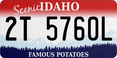 ID license plate 2T5760L