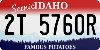 ID license plate 2T5760R
