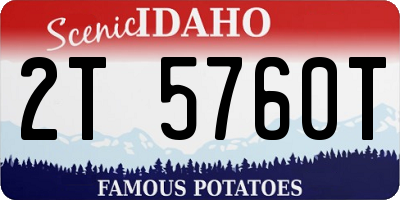 ID license plate 2T5760T