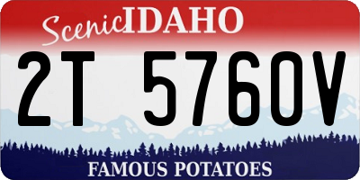 ID license plate 2T5760V