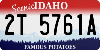 ID license plate 2T5761A