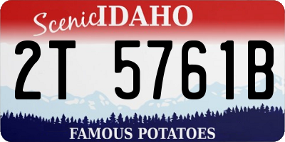 ID license plate 2T5761B
