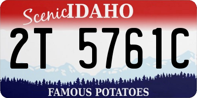 ID license plate 2T5761C