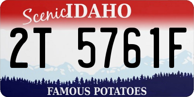 ID license plate 2T5761F