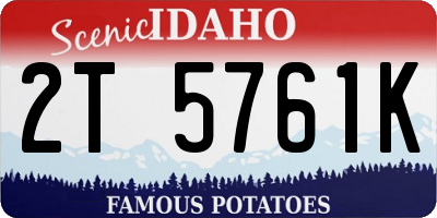 ID license plate 2T5761K